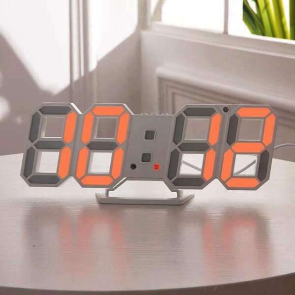 Reloj de pared digital 3D con cable