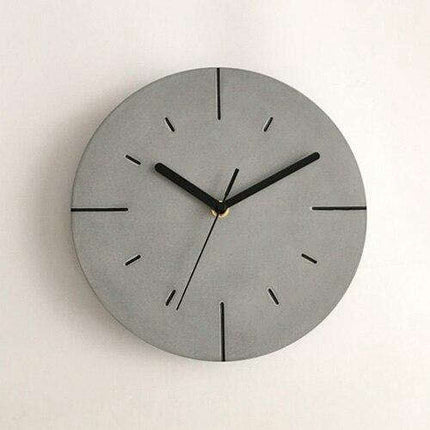 Reloj de pared cemento diseño minimalista