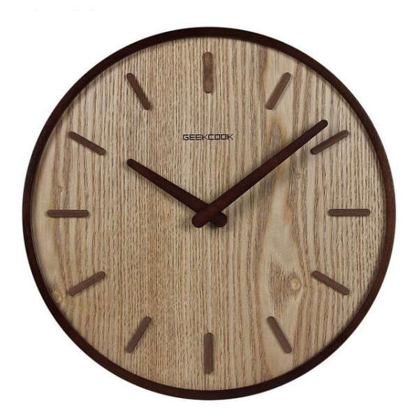 Reloj de pared de madera estilo japonés