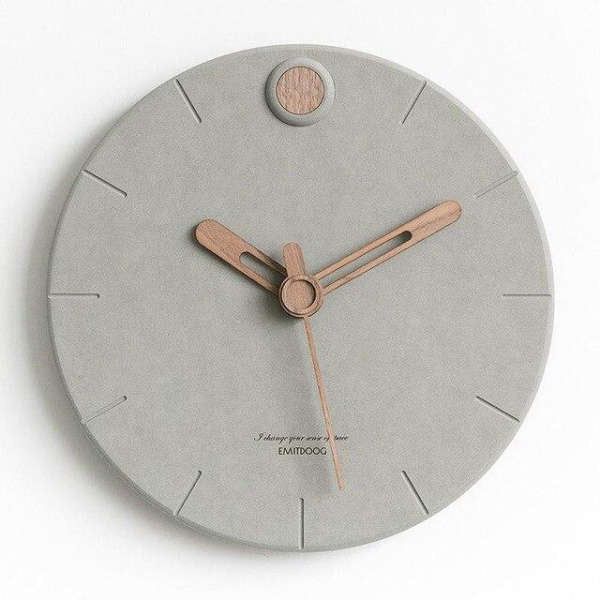 Reloj de pared moderno efecto cemento