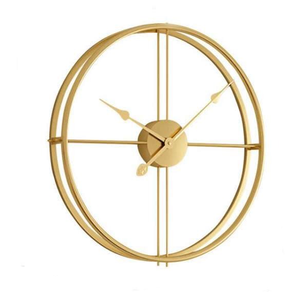 Reloj de pared nórdico de metal negro