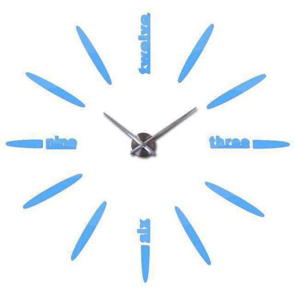 Reloj de pared adhesivo grande DIY