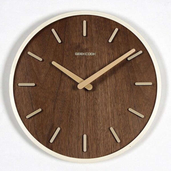 Reloj de pared de madera estilo japonés