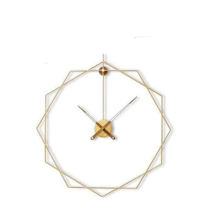 Reloj de pared metálico diseño geométrico