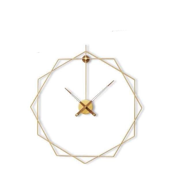 Reloj de pared metálico diseño geométrico