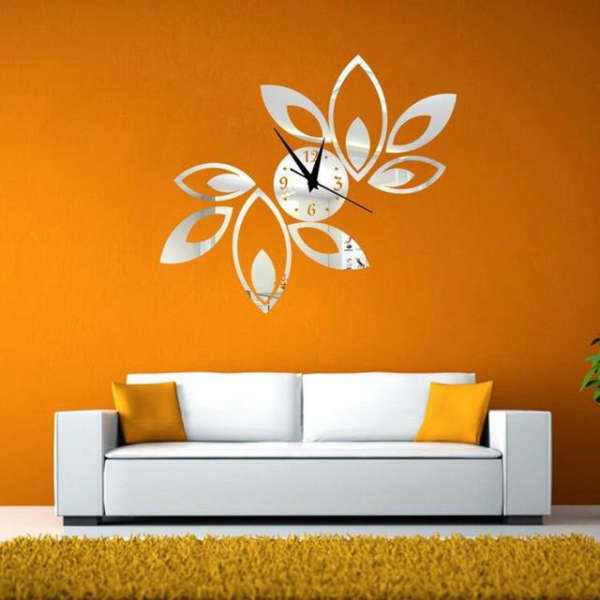 Reloj de pared 3D diseño flor