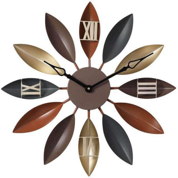 Reloj de pared grande diseño floral