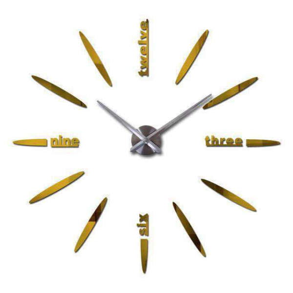 Reloj de pared adhesivo grande DIY