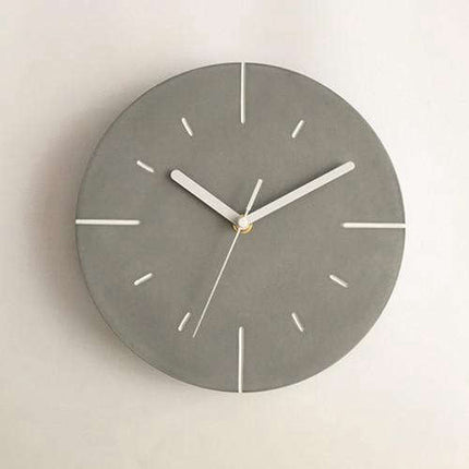 Reloj de pared cemento diseño minimalista