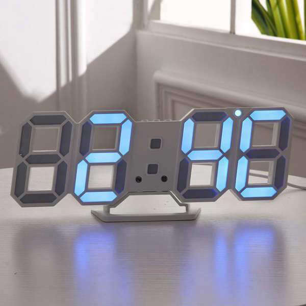 Reloj de pared digital 3D con cable