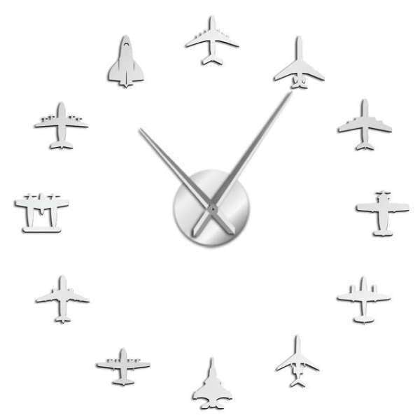 Reloj de pared adhesivo tema aviación