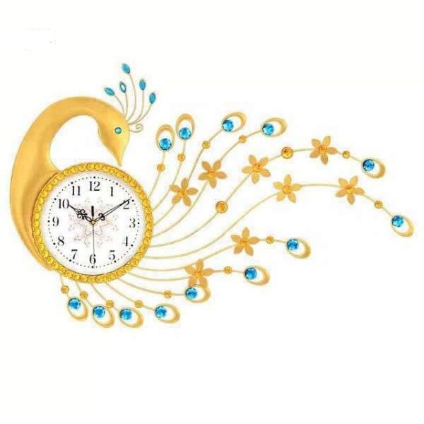 Reloj de pared grande Pavo Real