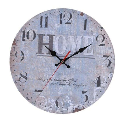Reloj de pared vintage madera gris Home