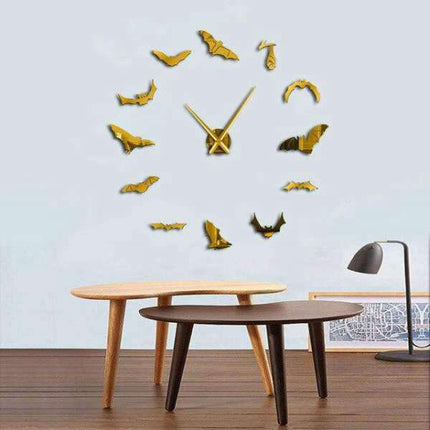 Reloj de pared 3D con murciélagos