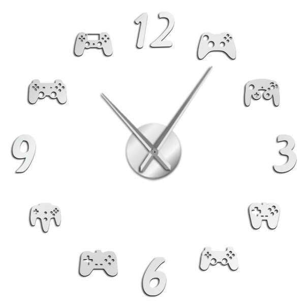 Reloj de pared 3D mandos videojuegos