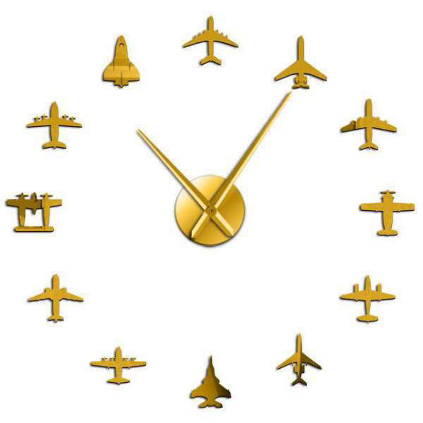 Reloj de pared adhesivo tema aviación