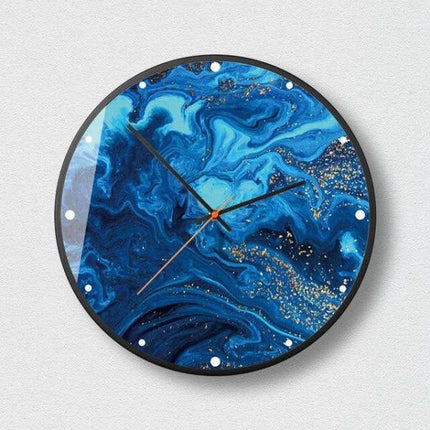 Reloj de pared diseño mármol líquido