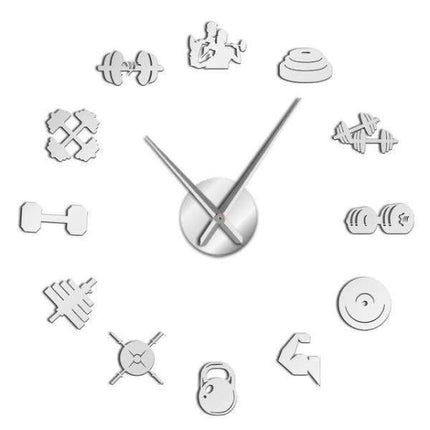 Reloj de pared 3D para gimnasio