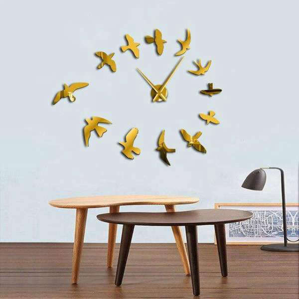 Reloj de pared 3D pájaros volando