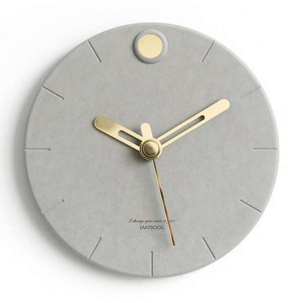 Reloj de pared moderno efecto cemento