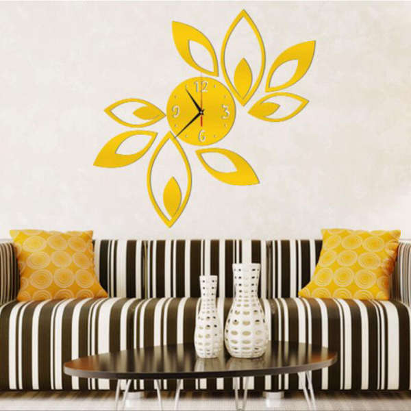 Reloj de pared 3D diseño flor