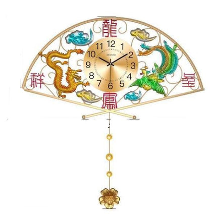 Reloj de pared grande diseño dragón