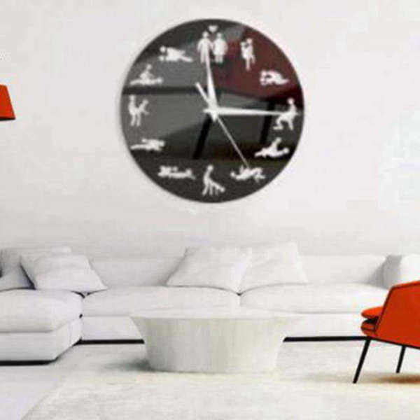 Reloj de pared divertido tema Kamasutra