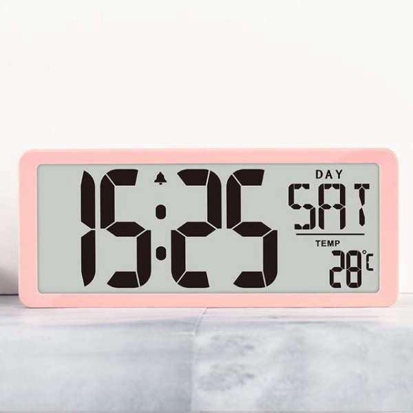 Reloj digital LCD con fecha y día