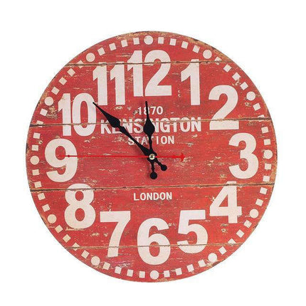 Reloj de pared vintage rojo Londres