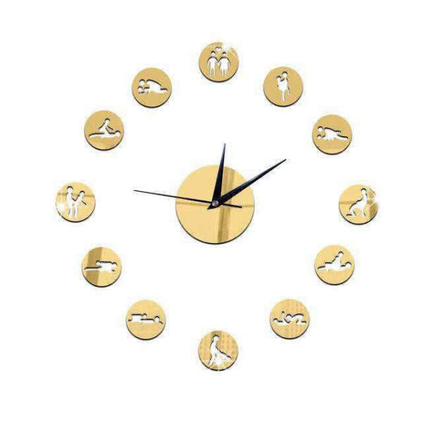 Reloj de pared adhesivo diseño Kamasutra