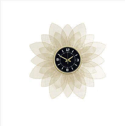 Reloj de pared grande flor metálica