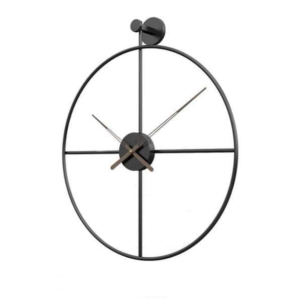 Reloj de pared nórdico de metal negro