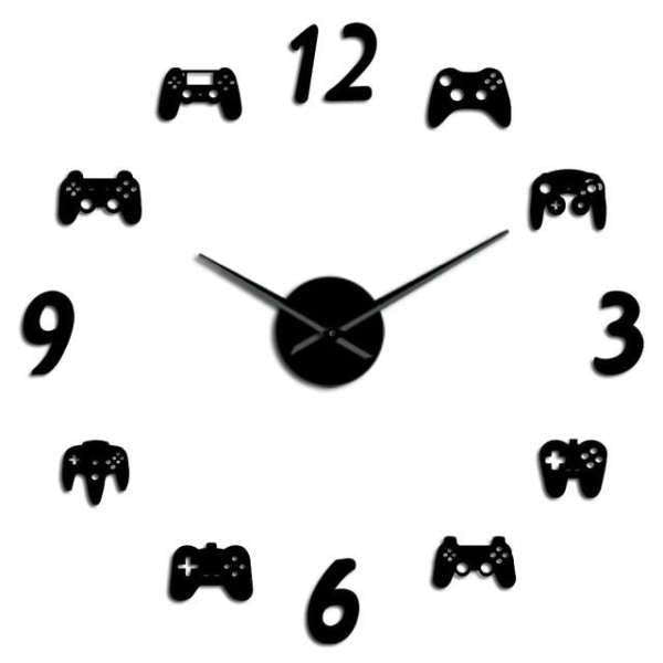 Reloj de pared 3D mandos videojuegos