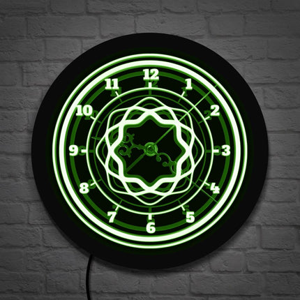 Reloj de pared LED diseño geométrico