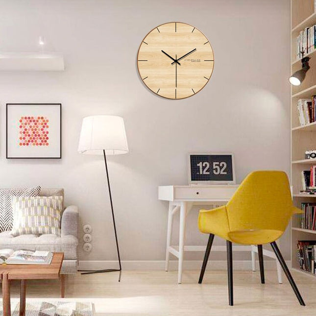 Reloj de pared madera diseño minimalista