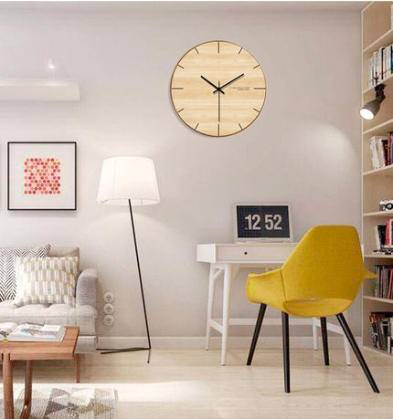 Reloj de pared madera diseño minimalista