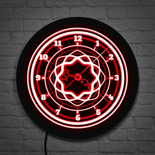Reloj de pared LED diseño geométrico