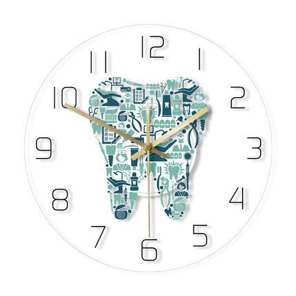 Reloj de pared LED forma de diente