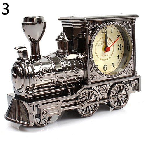 Reloj de mesa vintage locomotora antigua