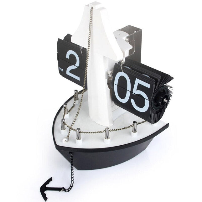Reloj de mesa flip diseño barco