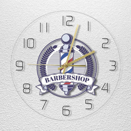 Reloj de pared LED para barbería