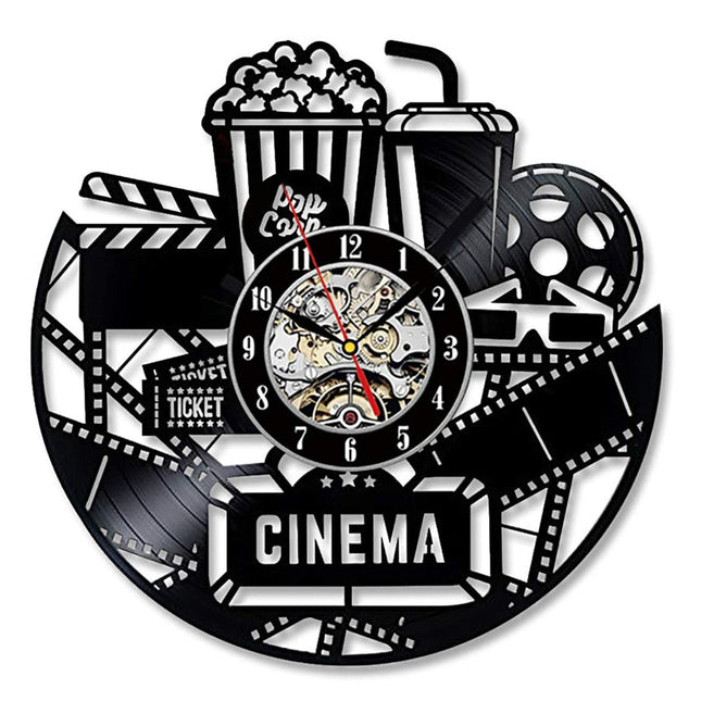 Reloj de vinilo temático de cine