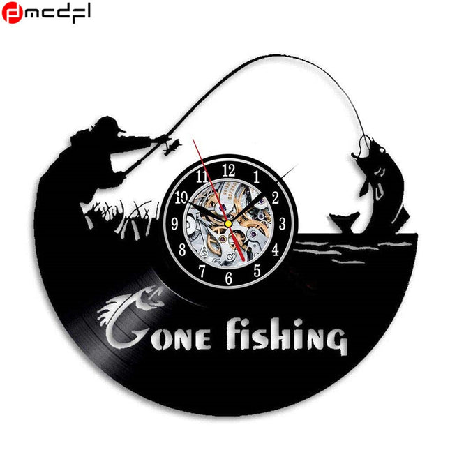 Reloj de vinilo para amantes pesca