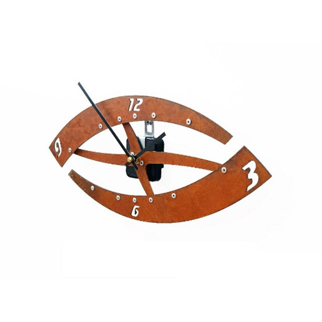 Reloj de pared metal óxido forma ojo