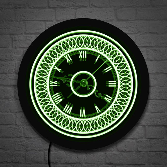 Reloj de pared LED decorativo clásico