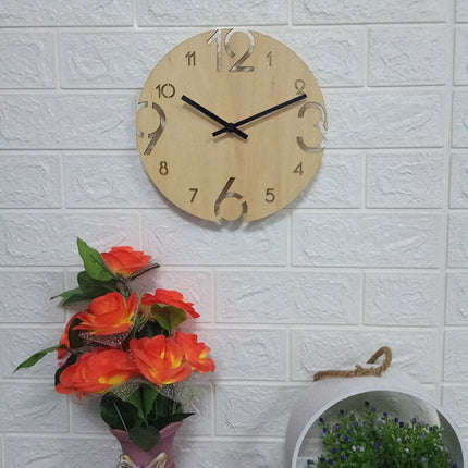 Reloj de pared madera números grandes
