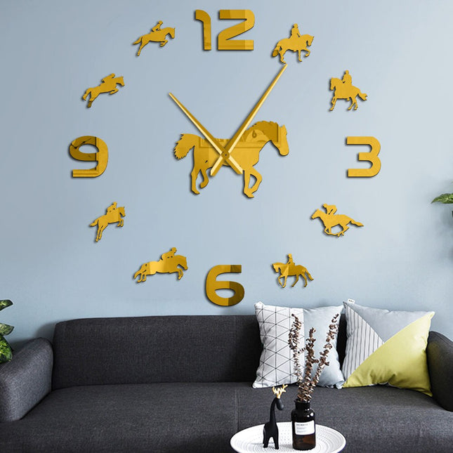 Reloj de pared adhesivo 3D Caballos