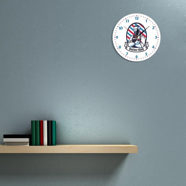 Reloj de pared para barbería vintage