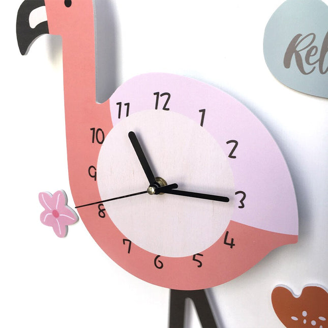 Reloj de pared infantil forma flamenco