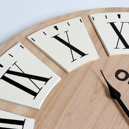 Reloj de pared vintage imitación madera